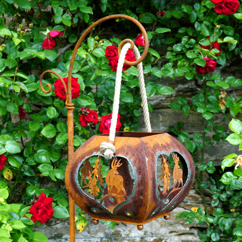 Laterne „Hirsch und Tanne im Herz”