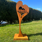 Säule „Herz mit Bonsai”