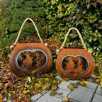 Laterne „Hirsch und Tanne im Herz”