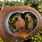 Laterne „Hirsch und Tanne im Herz”