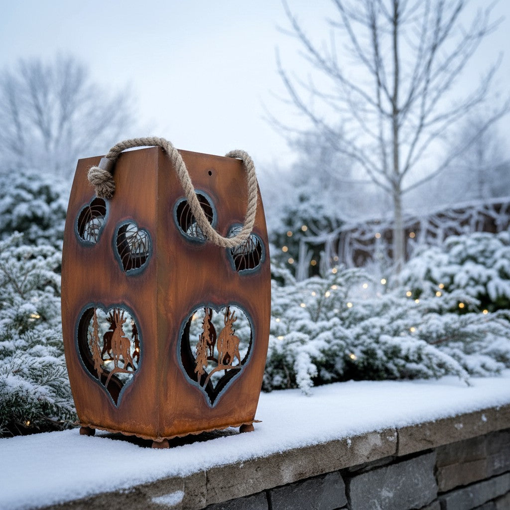 Laterne Herz „Hirsch und Tanne”